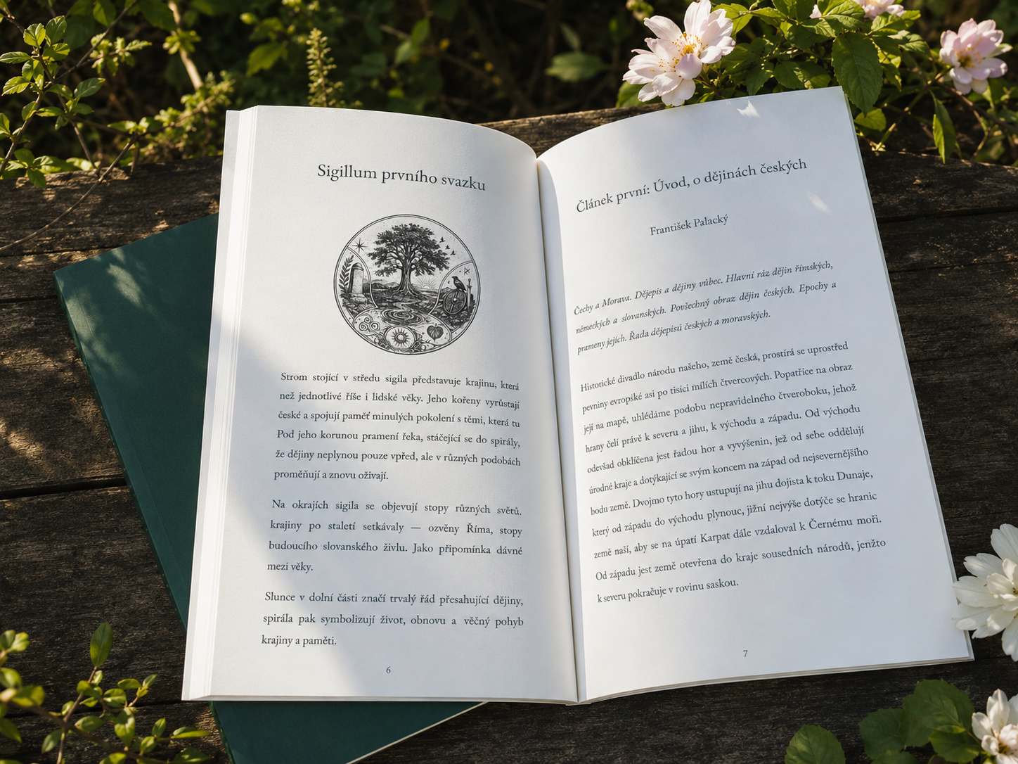 Vnitřní stránky — sigillum a text